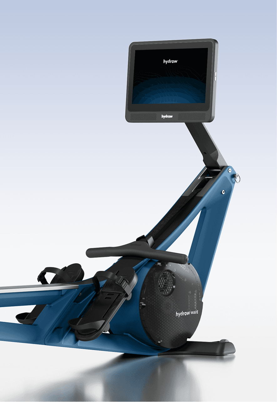 A front-on view of the Hydrow Wave rower